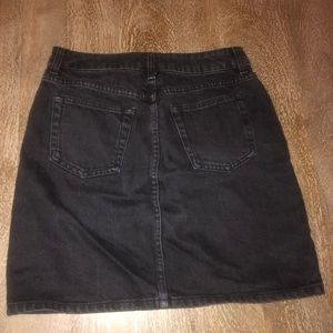 Topshop black denim mini skirt